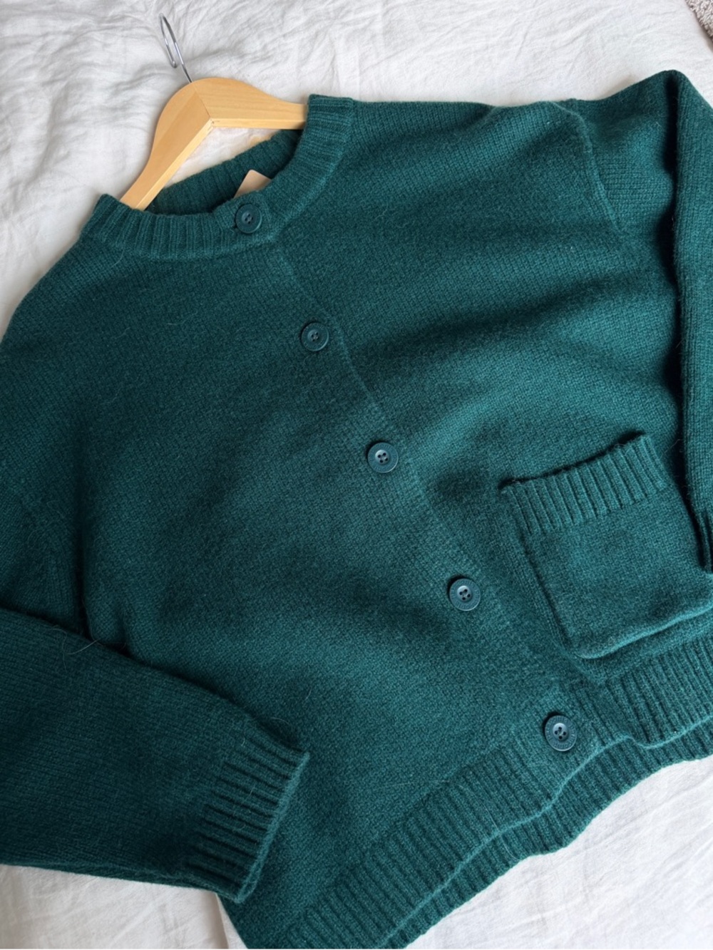 Patagonia Dark Green Wool-Blend Sweater Jacket